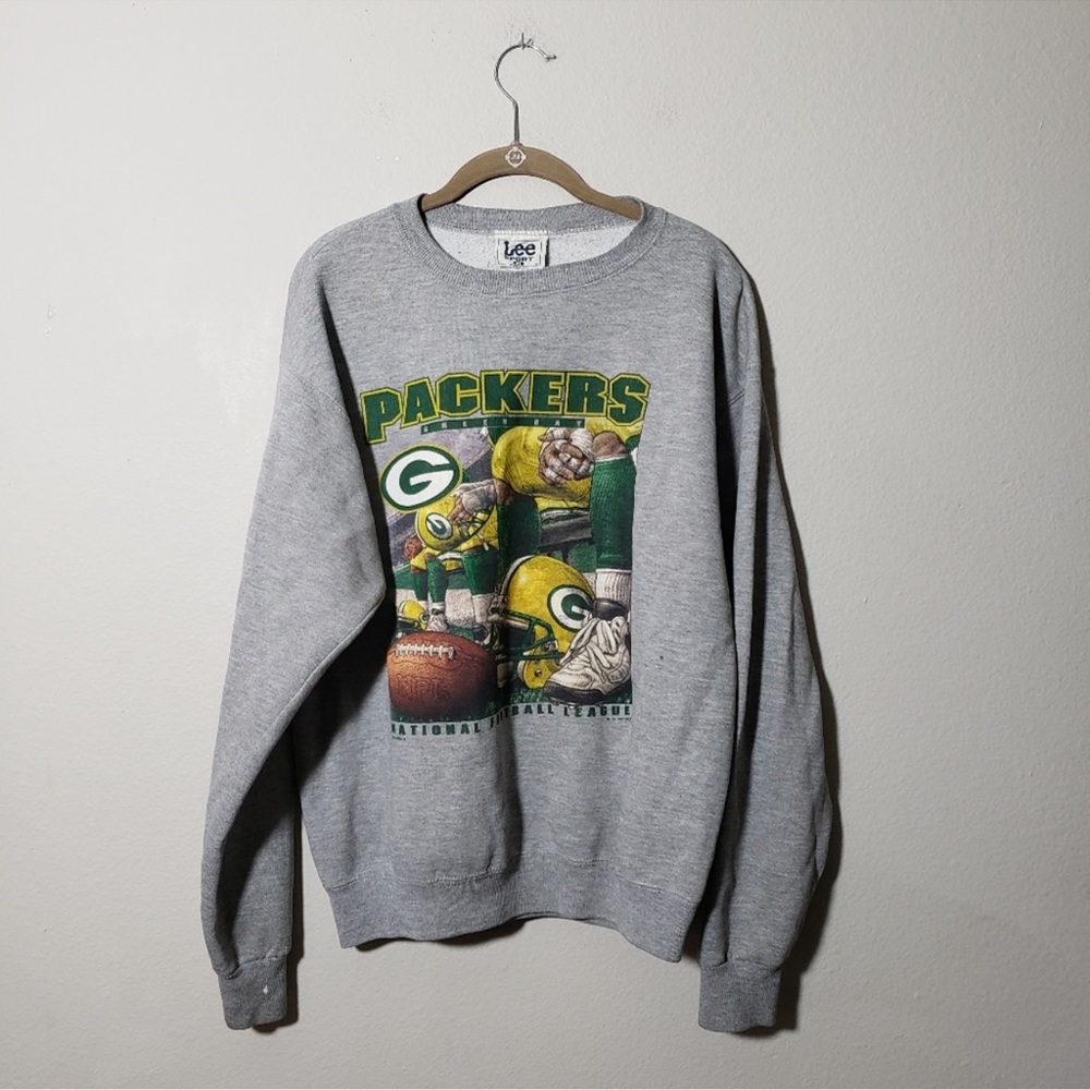 LEE SPORT x GREEN BAY PACKERS vintage Crewneck sweatshirt 1997 graphic USA Sz XL